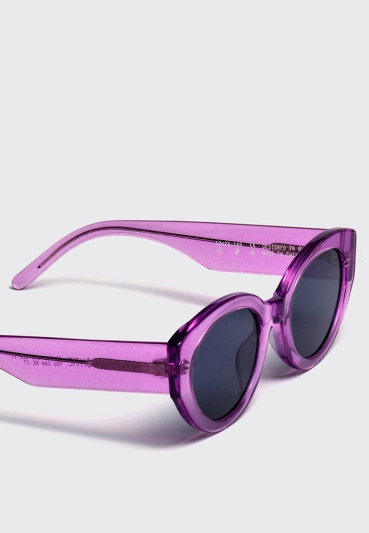 X Vashtie Abstract Sunglasses - Sparkle Violet/Black