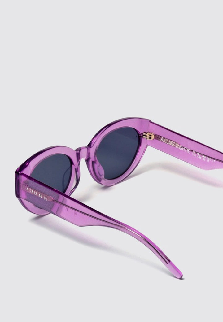 X Vashtie Abstract Sunglasses - Sparkle Violet/Black