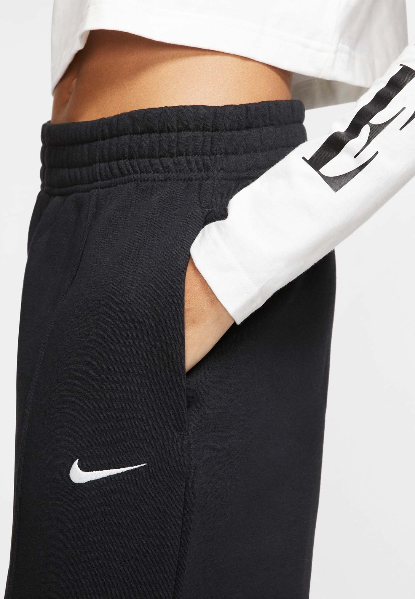 Nike  Buy Womens Sportswear Essential Fleece Pants - black/white