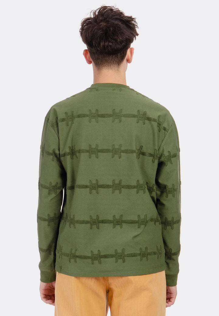 Barbed Wire Burnout Long Sleeve - olive