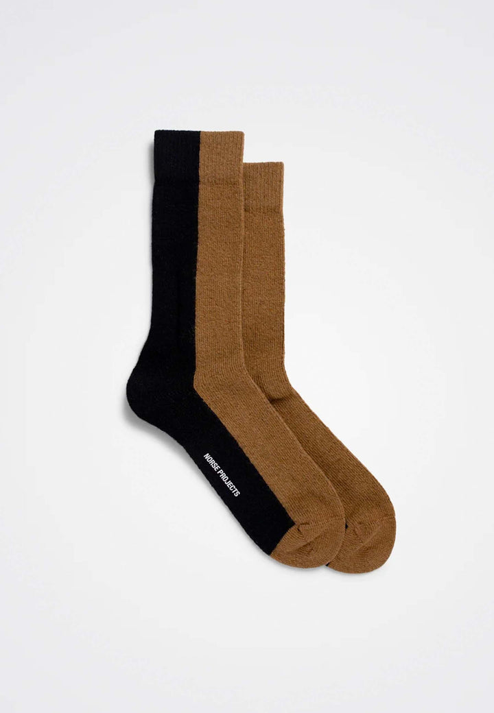 Bjarki Colour Block Socks - Camel