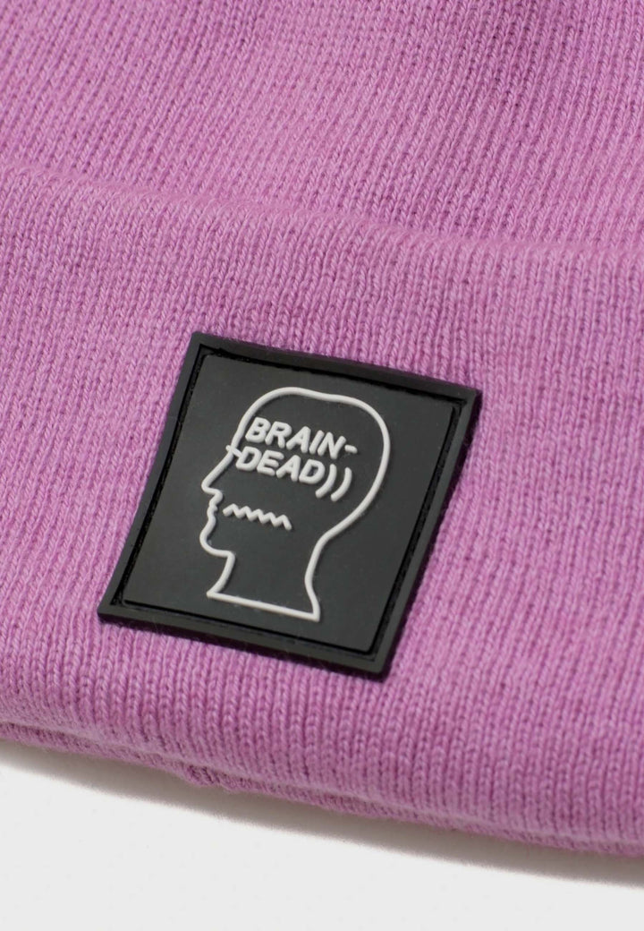 Logo Head Wool Beanie - lavender