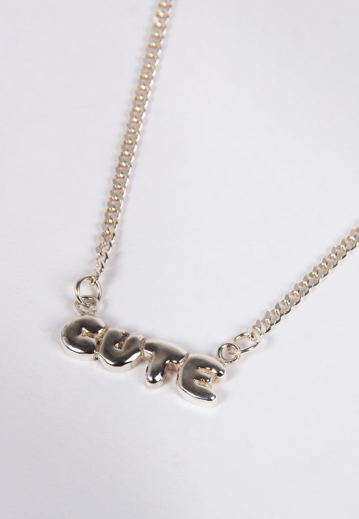 Cute You Guys Necklace - silver