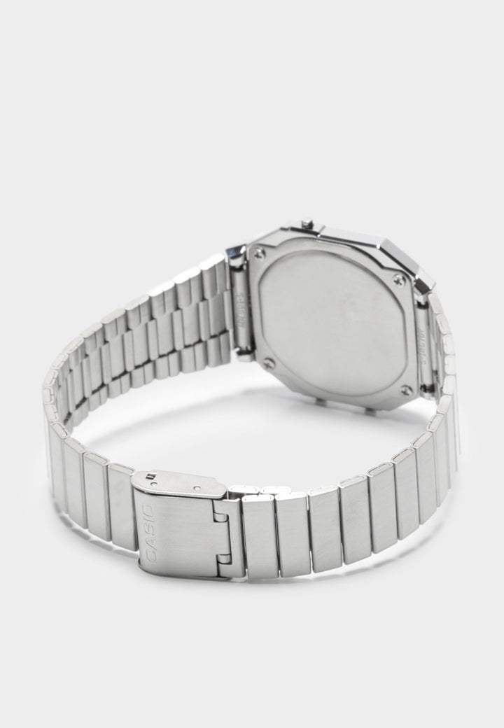 Digital Gents Vintage Watch (A700W-1A) - silver