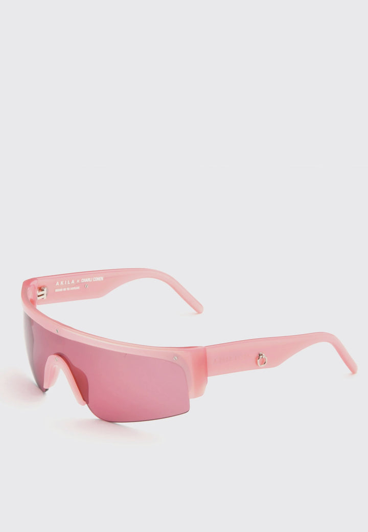 Charli Cohen Halo Sunglasses - pink/pink