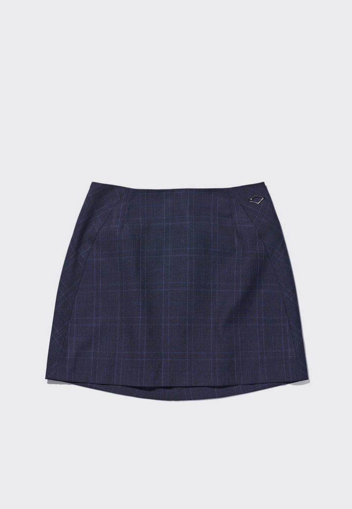 Checkered Mini Skirt - Navy Check