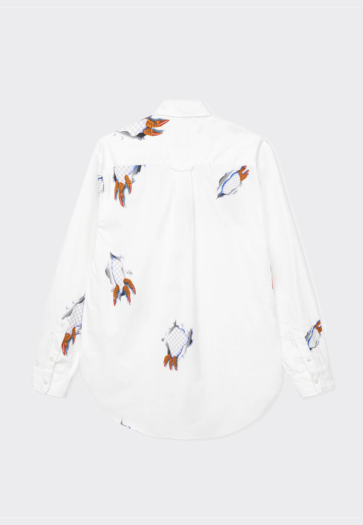 Claw Button Up Shirt - white