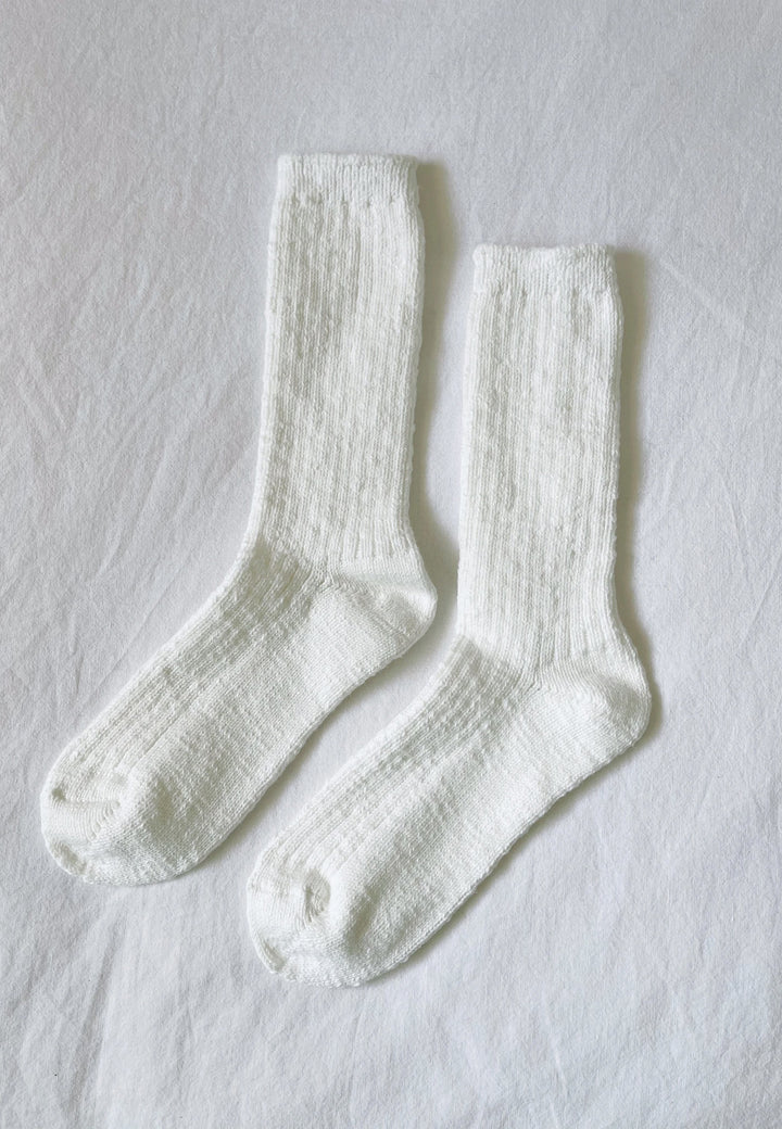 Cottage Socks - white linen