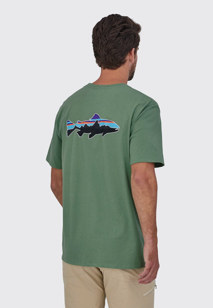 Fitz Roy Fish Organic T-shirt - sedge green