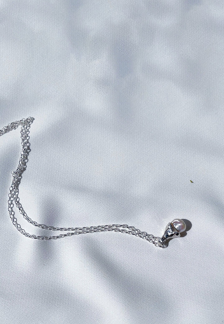 Gesso Necklace - silver