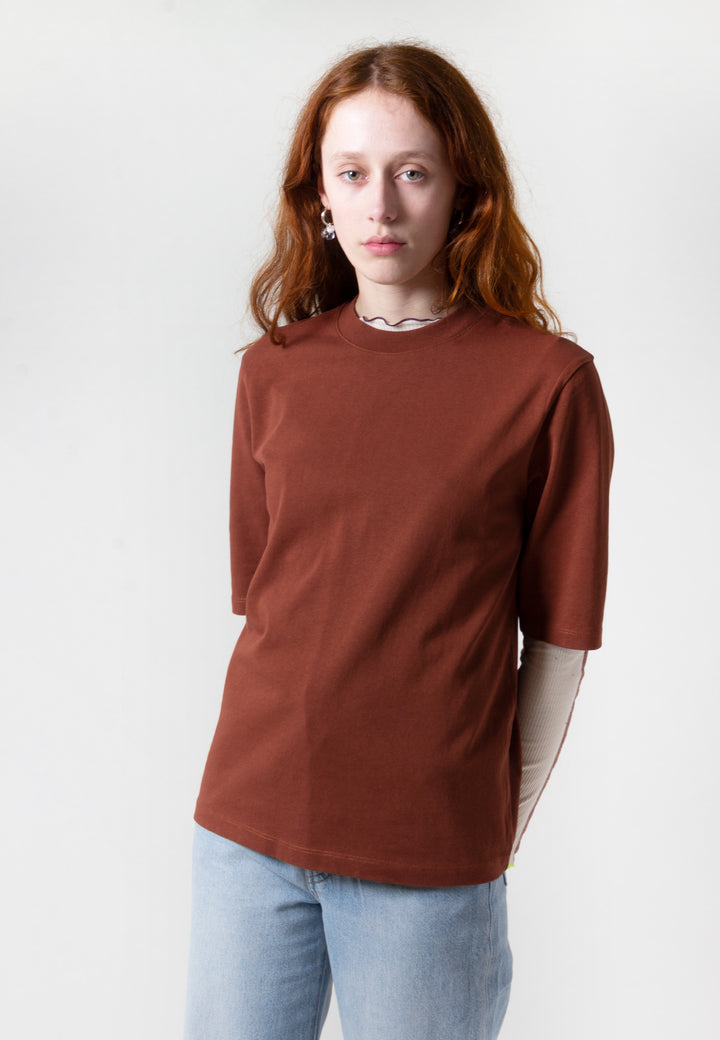 Ginny Heavy Jersey T-Shirt - madder brown