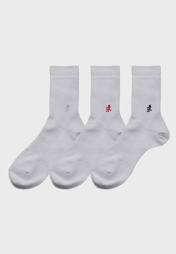 Basic Crew Socks A 3 pack - White