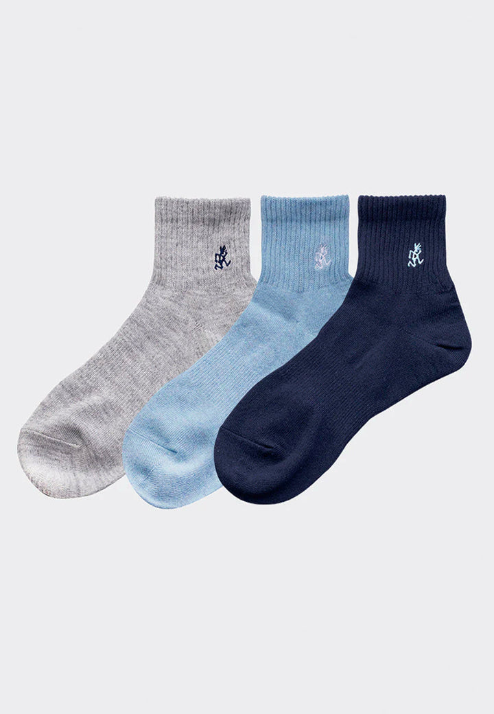 Basic Short Socks - Grey/Blue/Navy