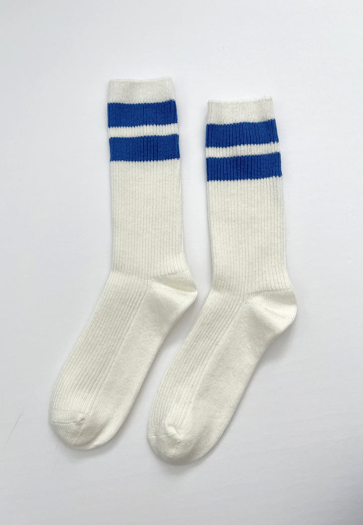 Grandpa Varsity Socks - Sugar Blue Stripe