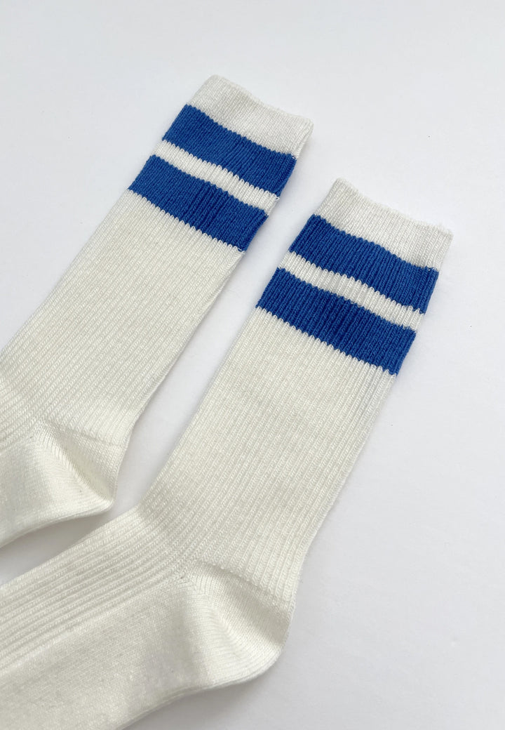 Grandpa Varsity Socks - Sugar Blue Stripe