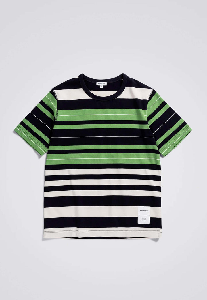 Holger Tab Series Stripe T-Shirt - Alp Green