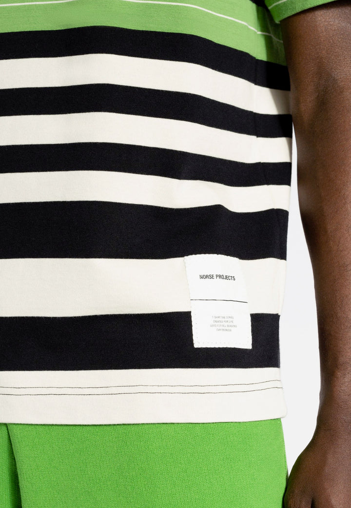 Holger Tab Series Stripe T-Shirt - Alp Green
