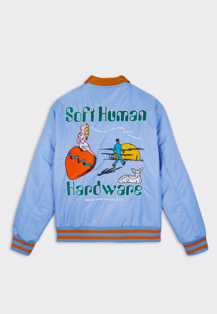 Human Hardware Satin Jacket - Slate Blue