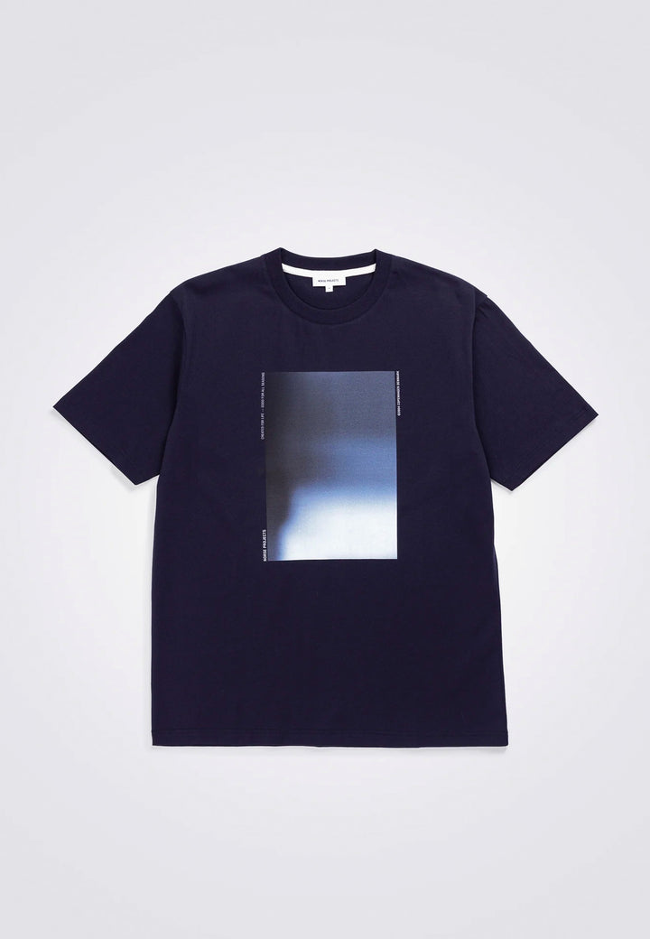 Johannes Blur Print T-Shirt - Dark Navy