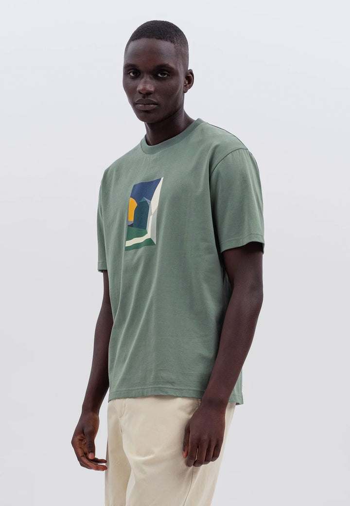 Johannes Collage T-Shirt - Sage Green