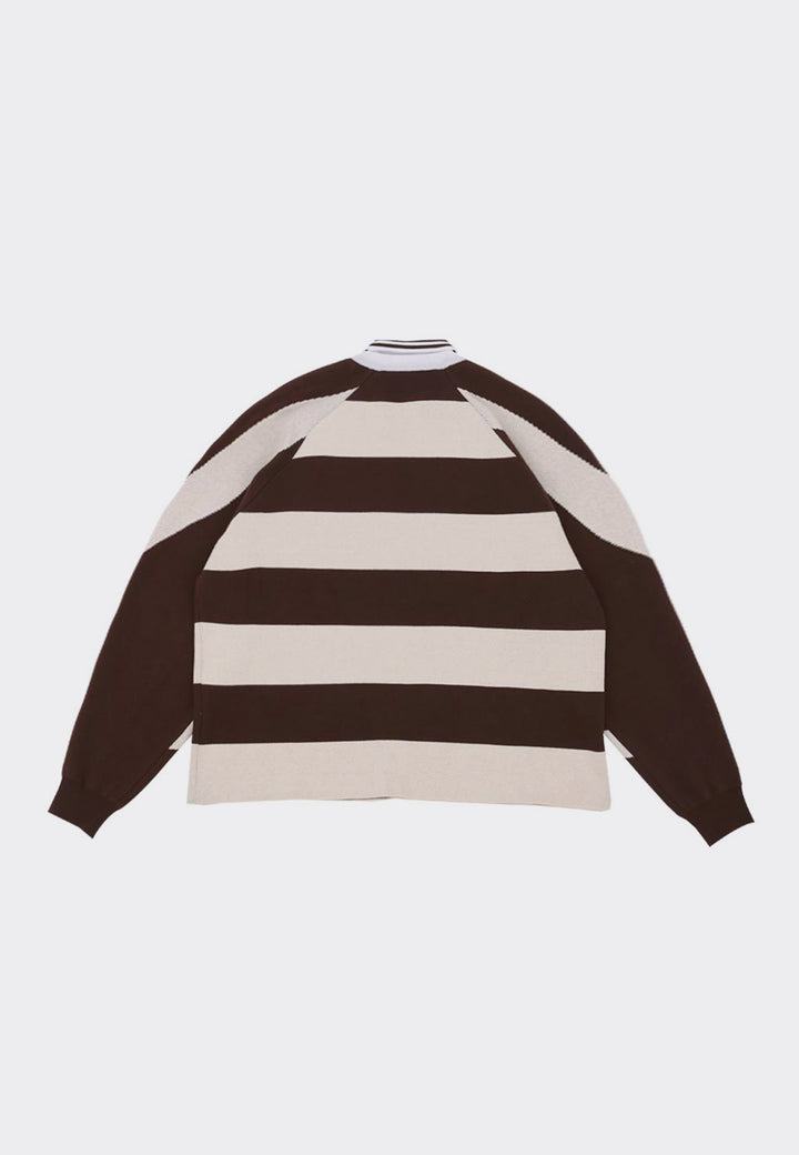 Knit Rugby Top - Brown