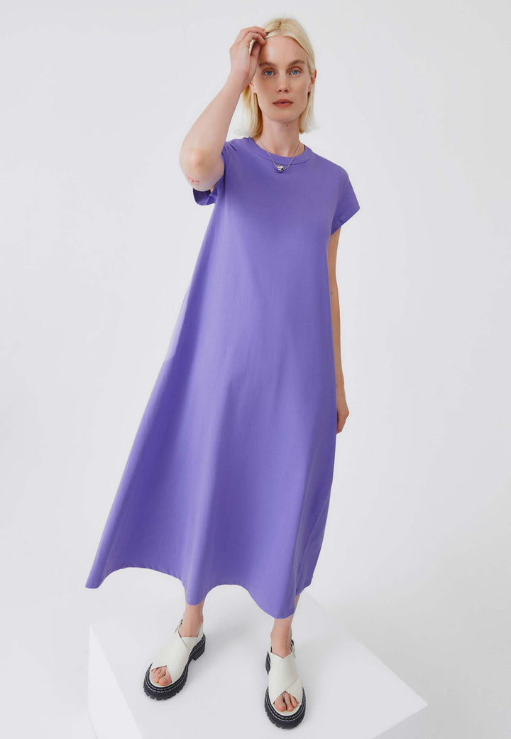 Cap Sleeve Dress - violet