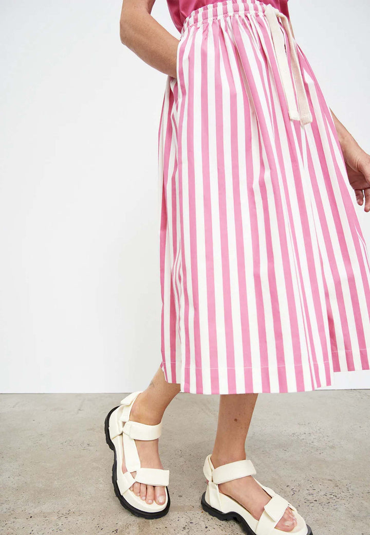 Mina Skirt - Fuchsia Stripe