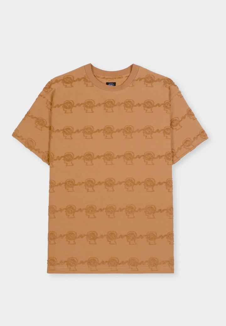 Running Head Textured Stripe T-Shirt - terracotta