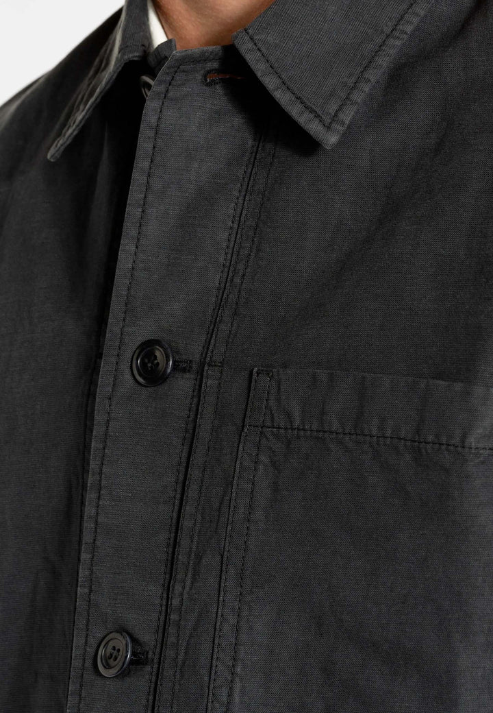 Kyle Cotton Linen Jacket - slate grey