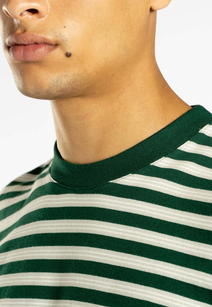 Johannes Nautical Stripe T-Shirt - deep sea green