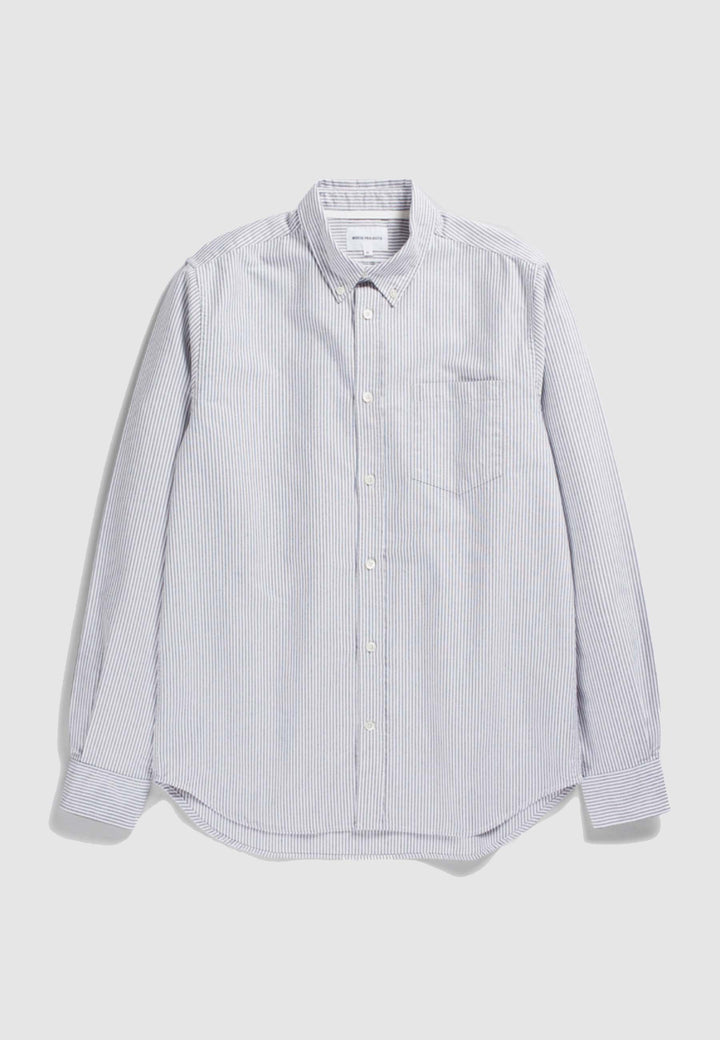 Osvald Oxford Shirt - magnet grey stripe