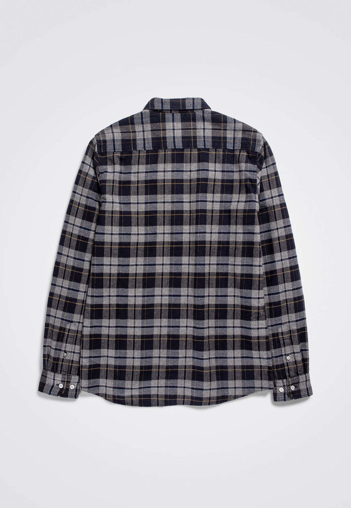Anton Brushed Flannel Check Shirt - Taupe