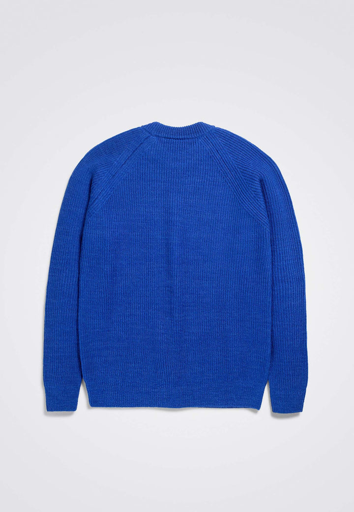 Roald Cotton Wool Jumper - Cobalt Blue