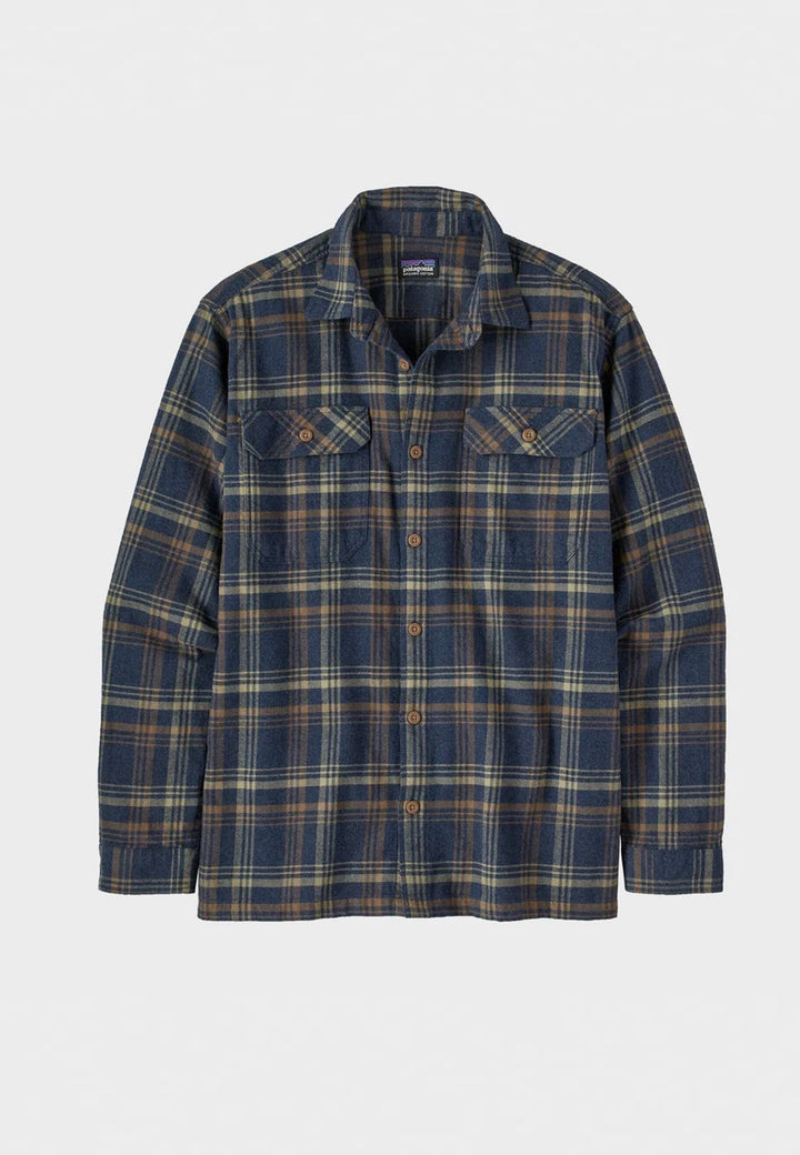 Organic Fjord Flannel Shirt - New Navy