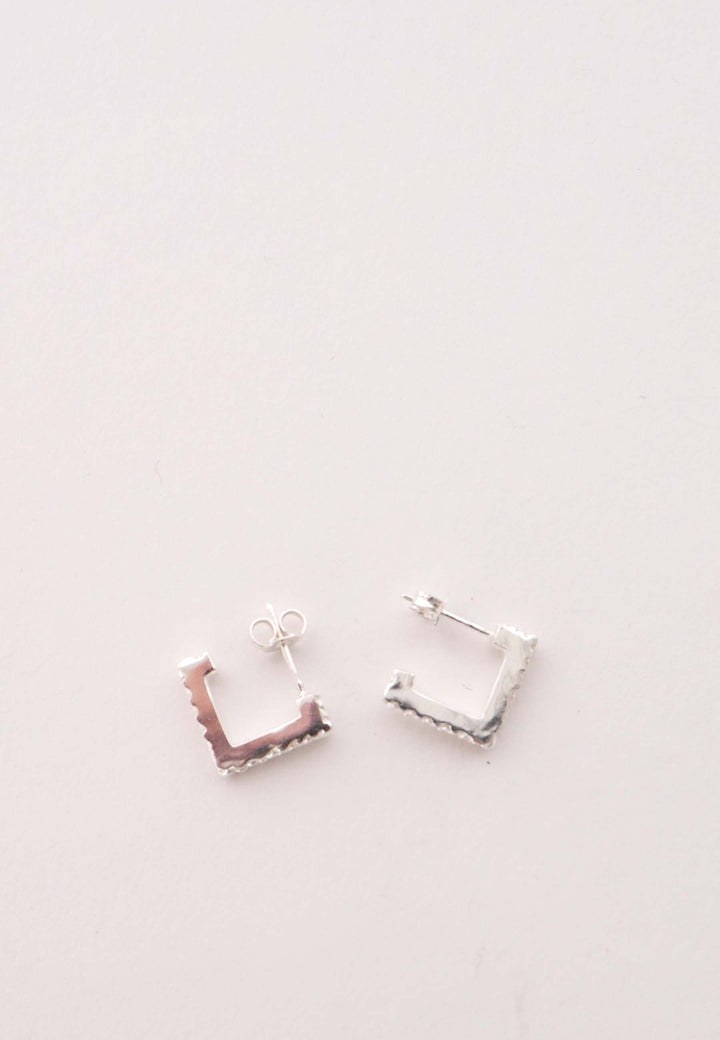 XX Square Earrings - silver