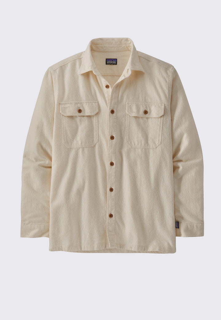 L/S Organic Cotton MW Fjord Flannel Shirt - Undyed Natural