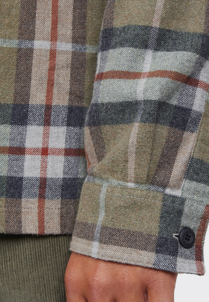 Organic Fjord Flannel Shirt - sage khaki