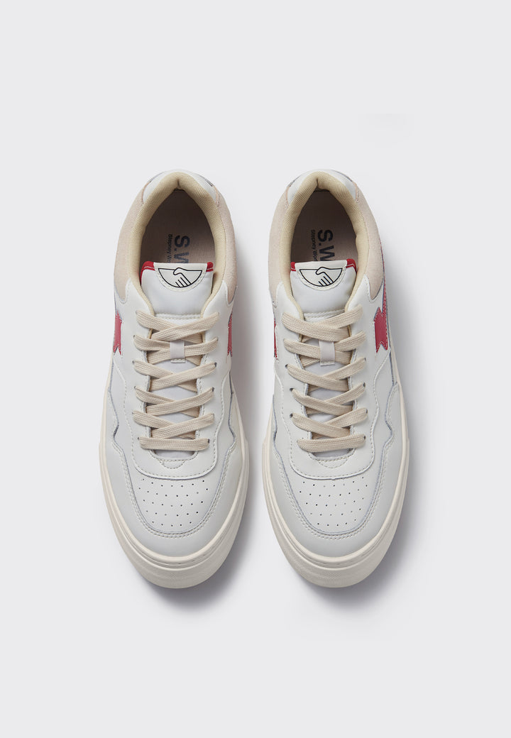 Pearl S-Strike Leather - White/Red