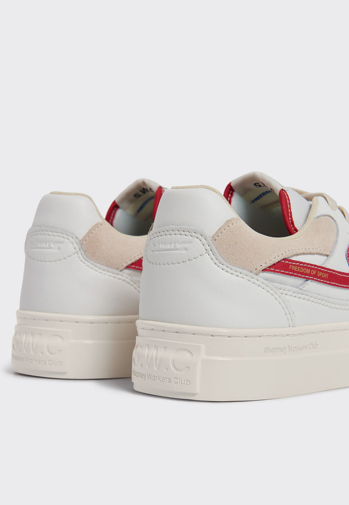 Pearl S-Strike Leather - White/Red