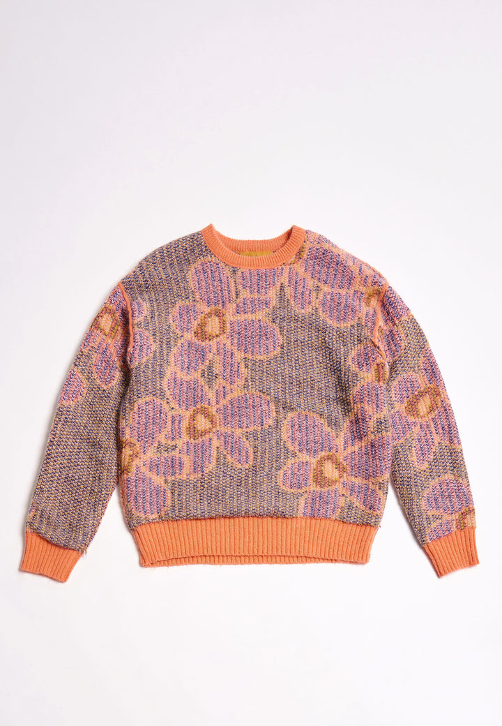 G.L Dr. Octagon Knitted Mohair Jumper - persimmon