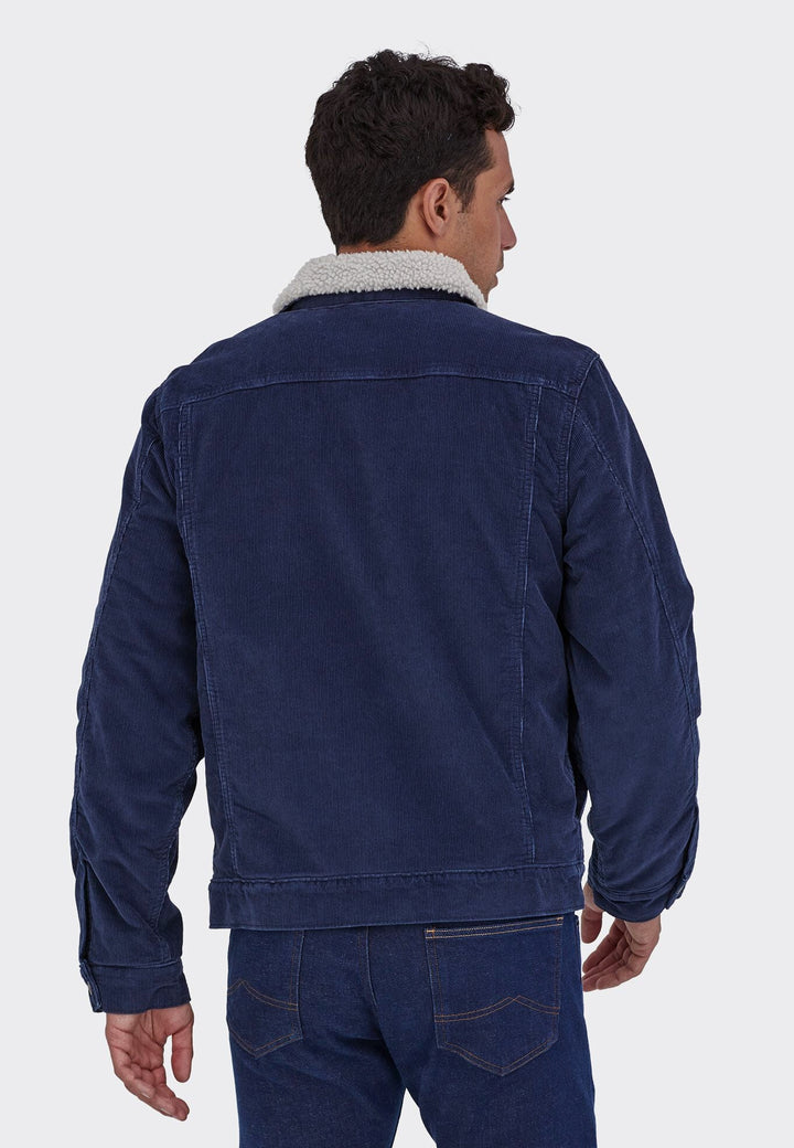 Pile Lined Trucker Jacket - new navy