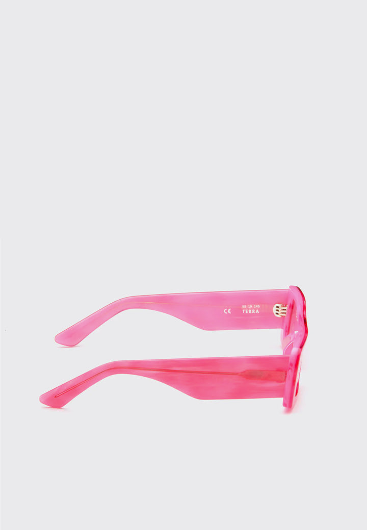 Polite Worldwide Terra Sunglasses - Pink Frame/Gradient Pink Lens