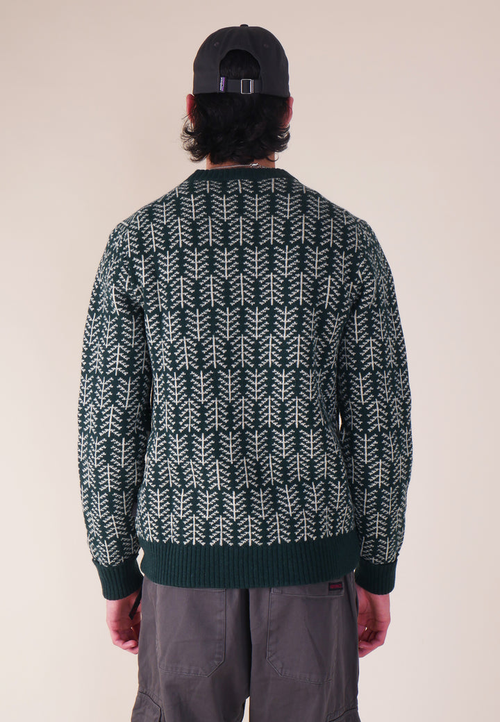 Recycled Wool Sweater - Pine/Northern Green