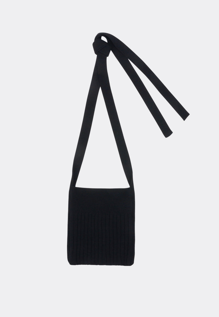 Ribbed Block Knit Dress - black