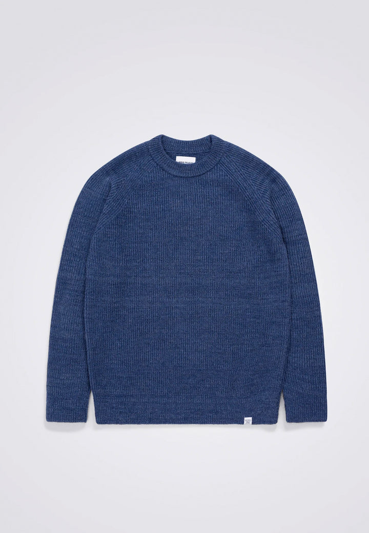 Roald Cotton Wool Jumper - Calcite Blue