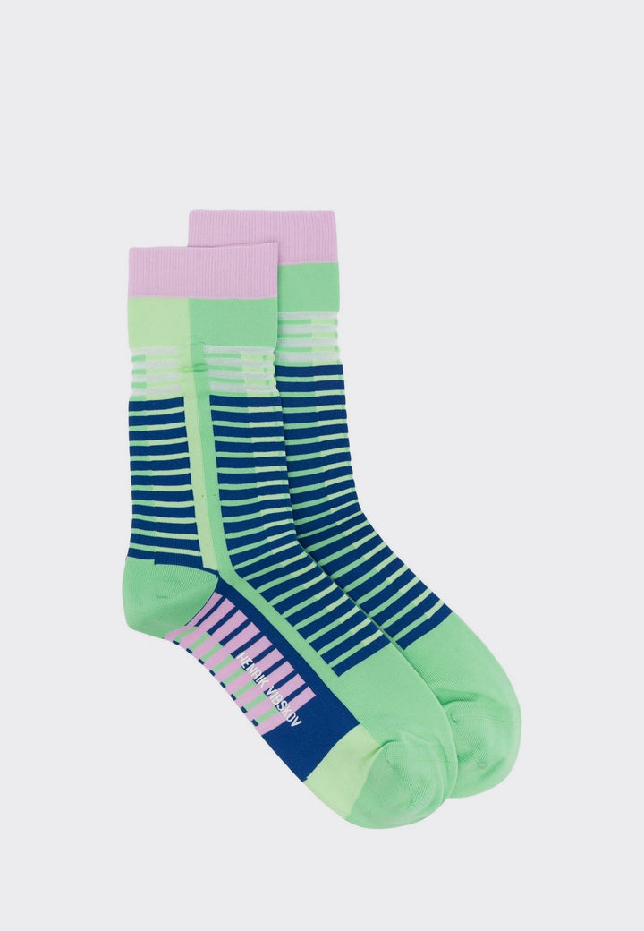 Skaterboi Socks - Green/Pink/Blue