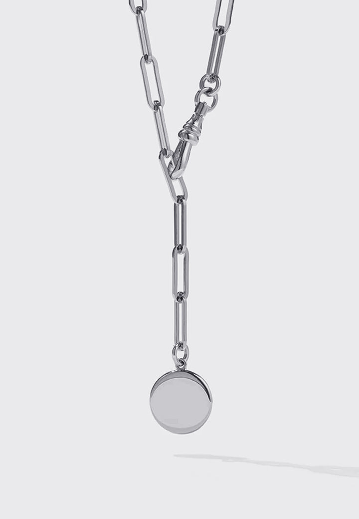 Solaire Paperclip Necklace - Silver