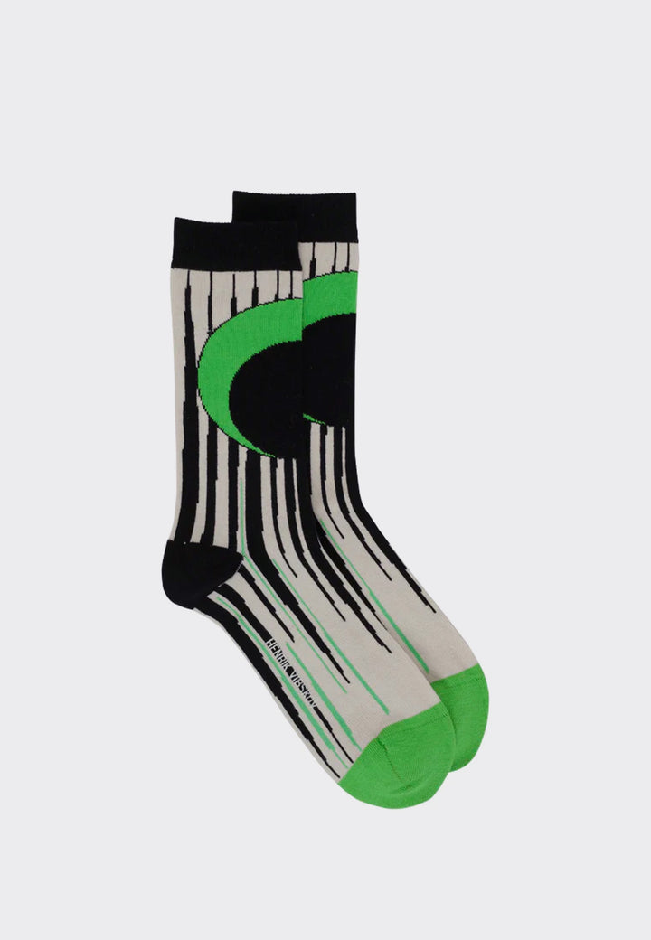 Sundown Socks - Sand/Black/Green