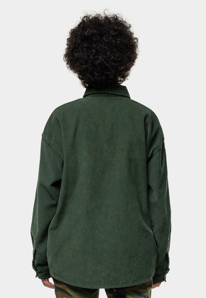 Corduroy Shirt Jacket - Forest Green