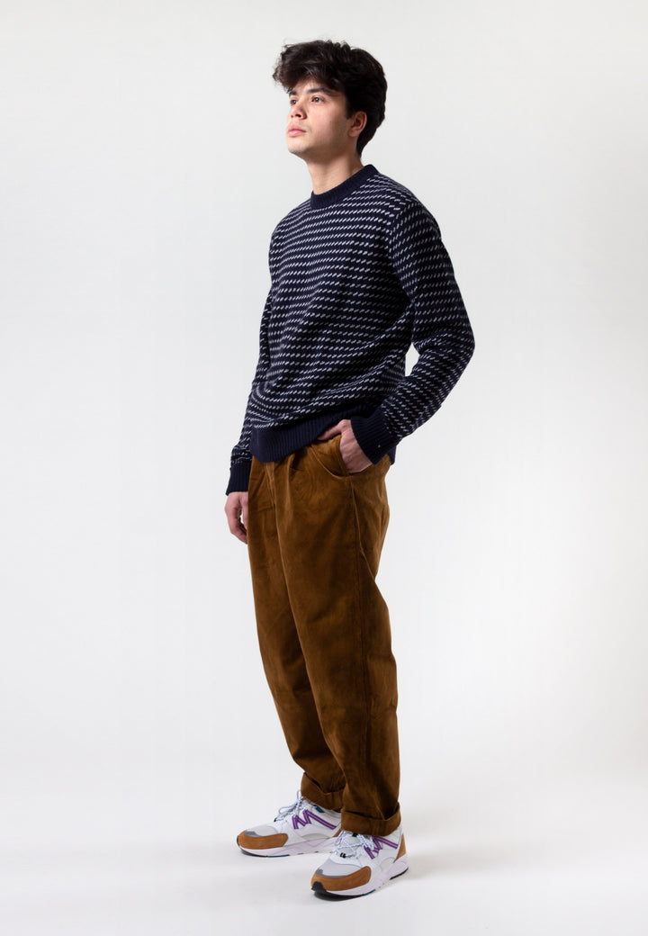 Tuck Tapered Pants Corduroy - camel